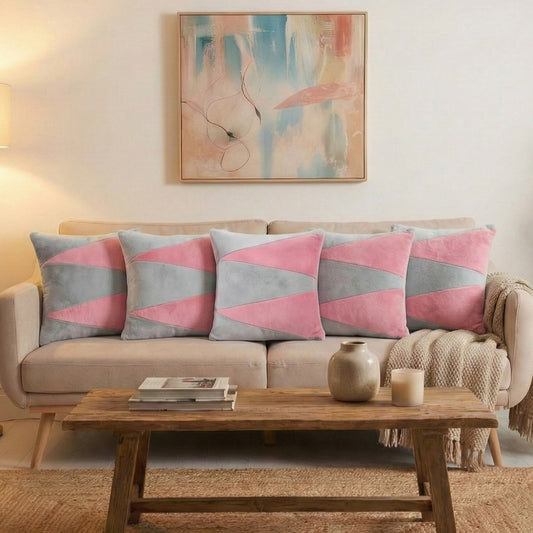 Cotton Bolls Textiles Microfiber Decorative Cushion Covers 40x40 cm Pack of 5