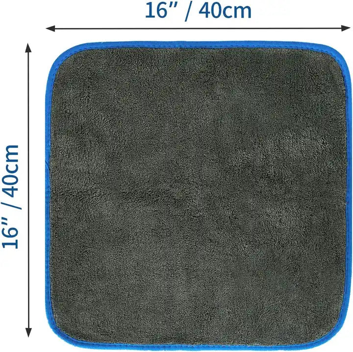 Microfiber Cleaning Cloth For Car 40x40 Cm ,300GSM Pack Of 10 Grey