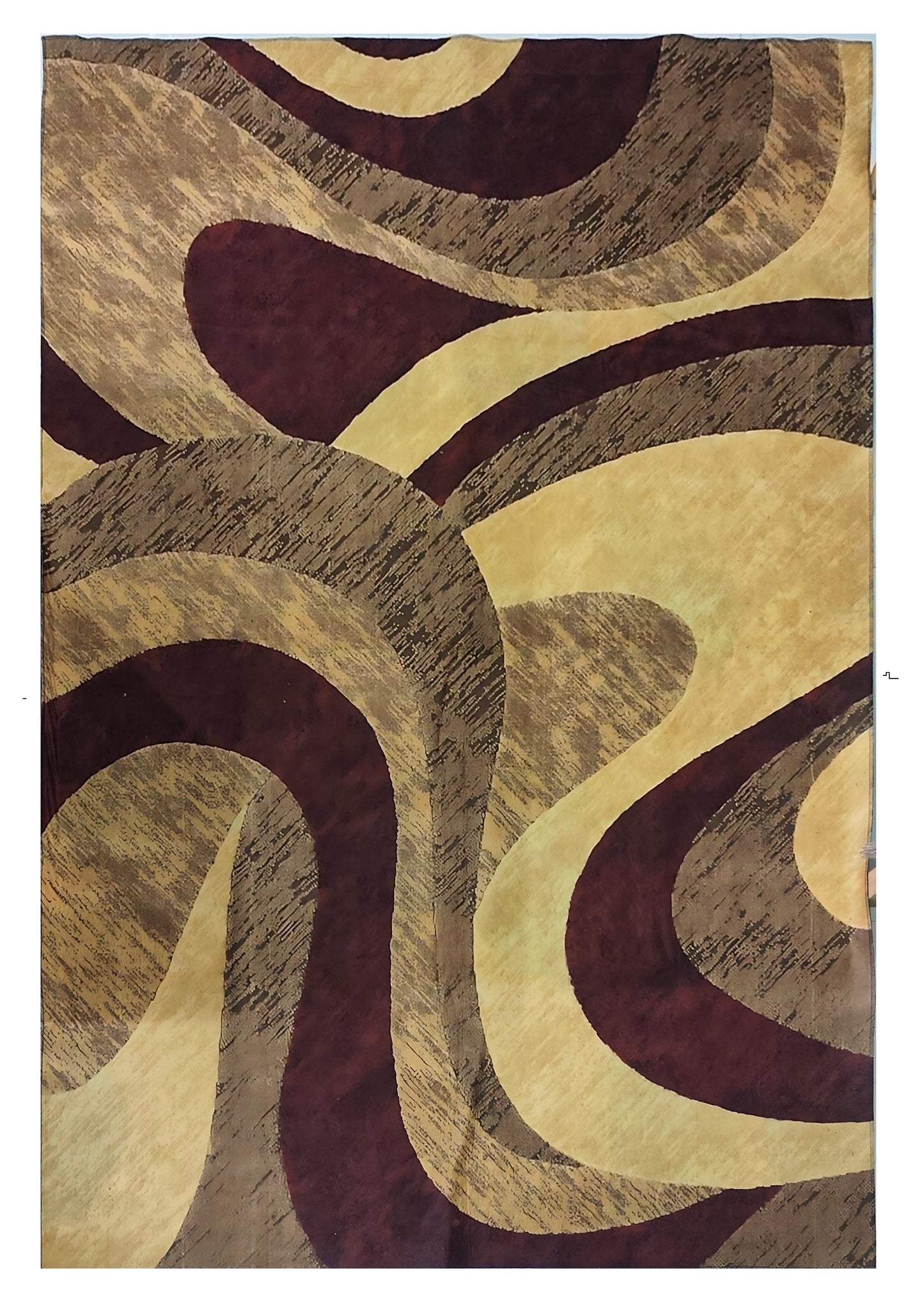 Printed Flat Room Carpet, Plain Rug for Living Room – 5x7 Feet (Brown)