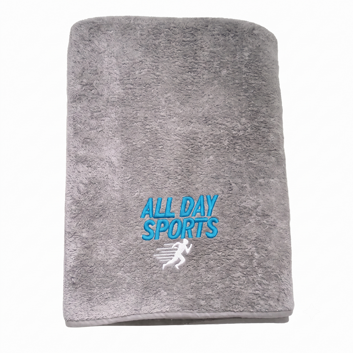 Quick Dry Microfiber Bath Towel 70×140 cm – Soft, Absorbent & Embroidered Light Grey