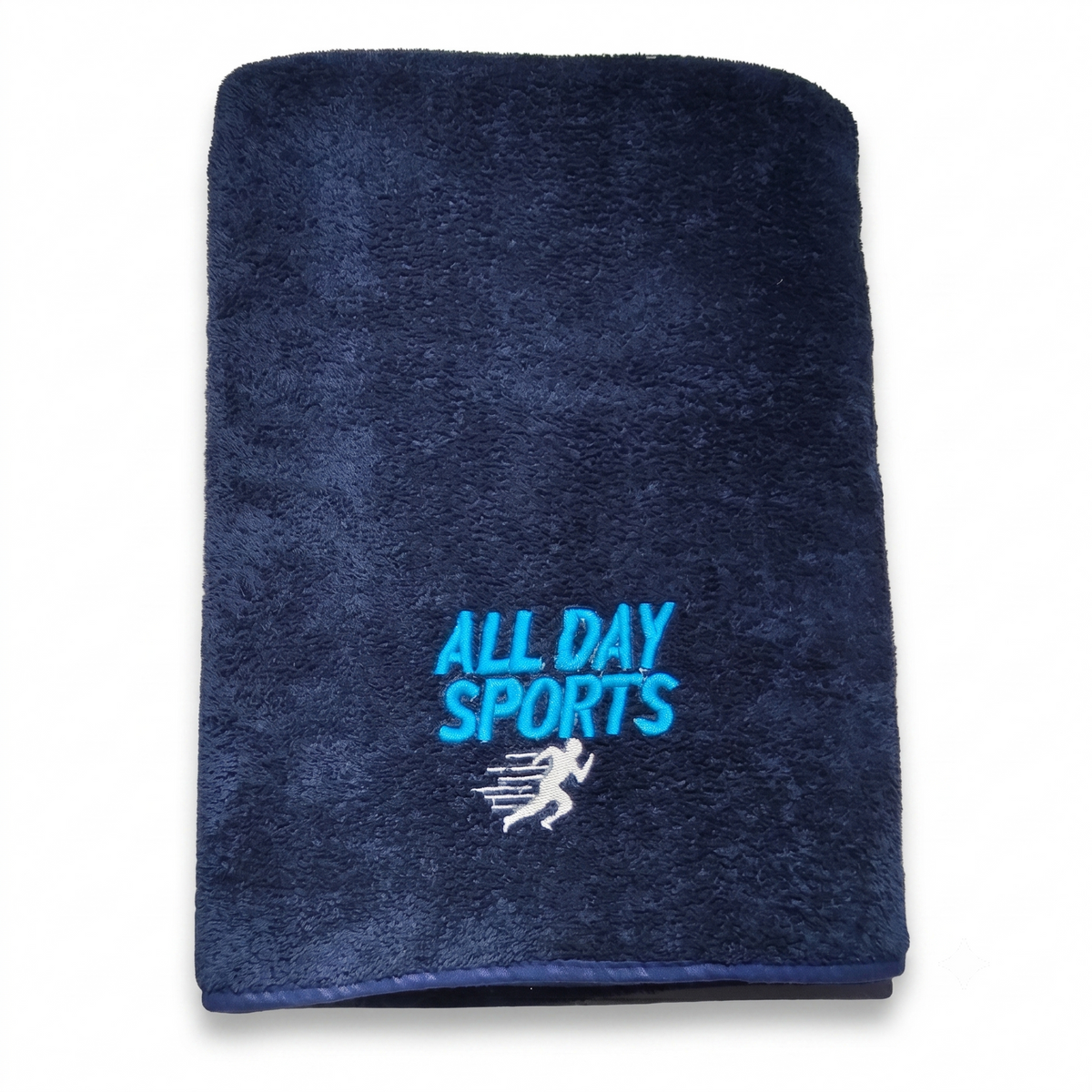 Quick Dry Microfiber Bath Towel 70×140 cm – Soft, Absorbent & Embroidered Navy Blue