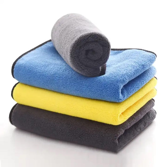 Microfiber Dual Sided Cleaning Cloth For Car 40x40 Cm ,500GSM Pack Of 6 Multicolor
