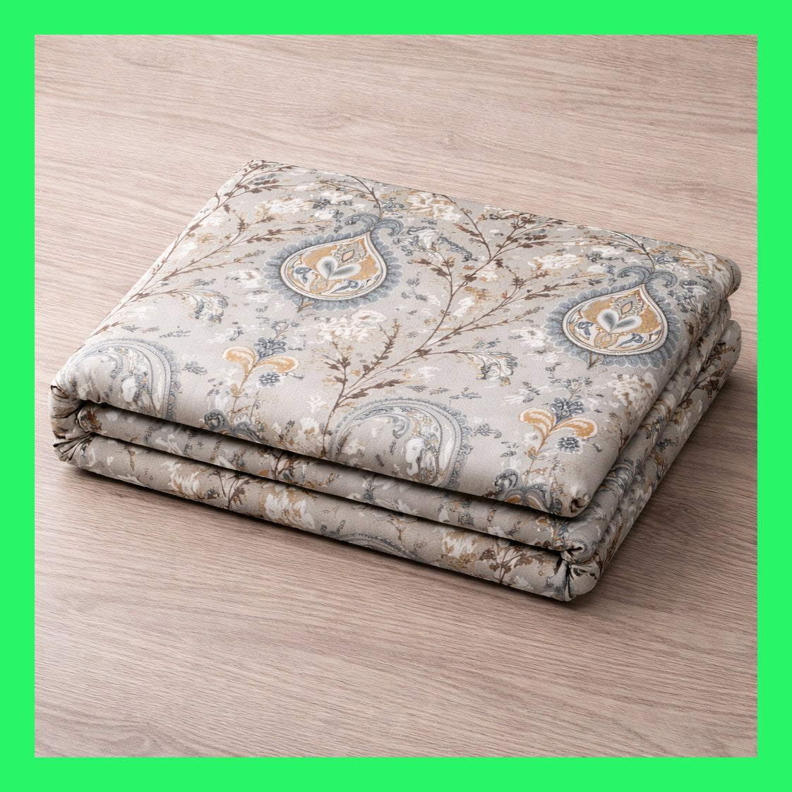 Glace Cotton Double Bedsheet with 2 Pillow Covers - Fade Resistant Soft Breathable Fabric