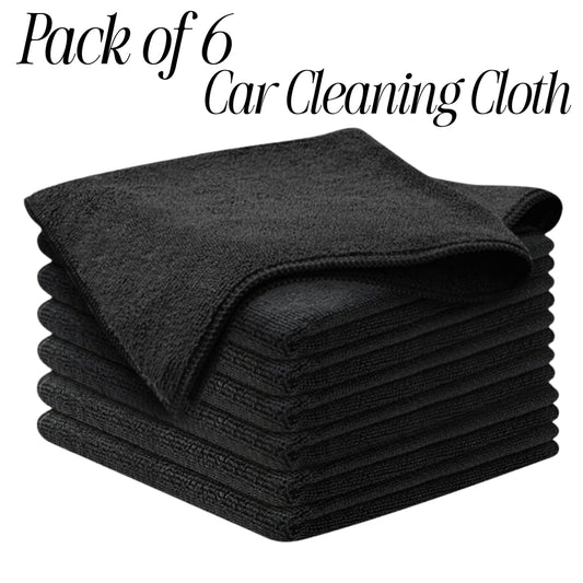 Microfiber Cleaning Cloth For Car 40x40 Cm ,300GSM Pack Of 6 Grey