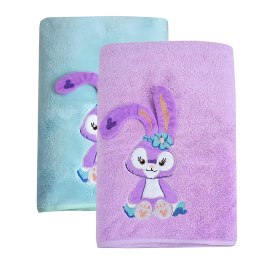 Cotton Bolls Quick Dry Microfiber Bunny Bath Towel Large Size