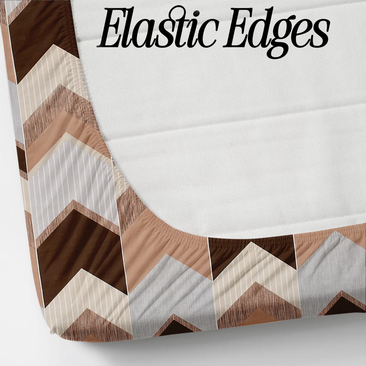 Fitted King Size Bedsheet Glace Cotton with all Round Elastic 72x78x7