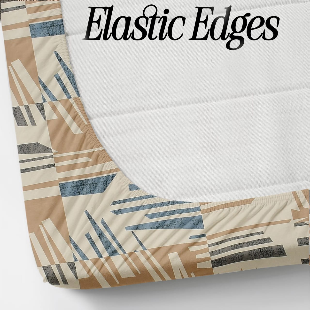 Fitted King Size Bedsheet Glace Cotton with all Round Elastic 72x78x7