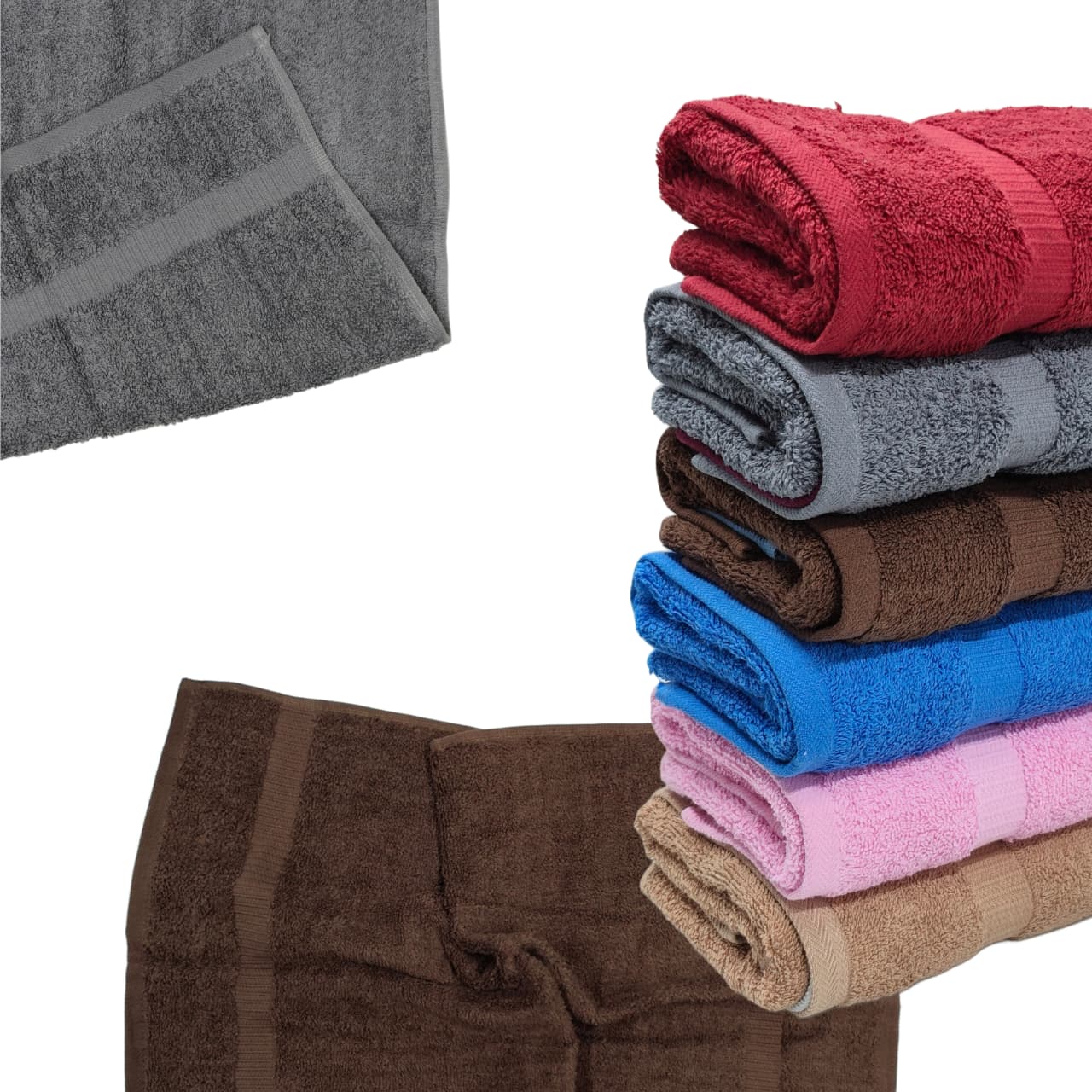 100% Cotton Hand Towels Set of 6 – Ultra Soft (600 GSM) 40x60 cm, Vibrant (Multicolor)