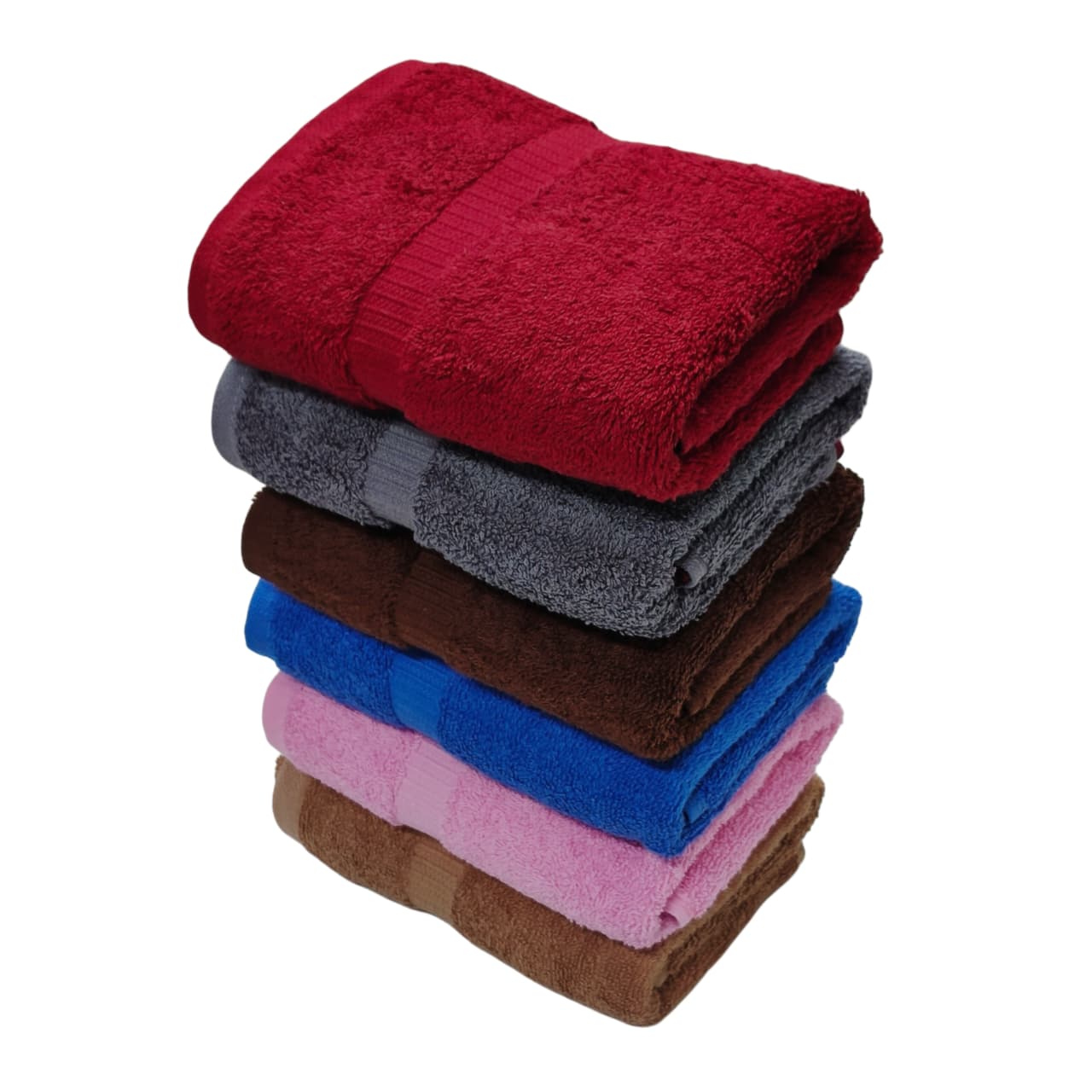 100% Cotton Hand Towels Set of 6 – Ultra Soft (600 GSM) 40x60 cm, Vibrant (Multicolor)
