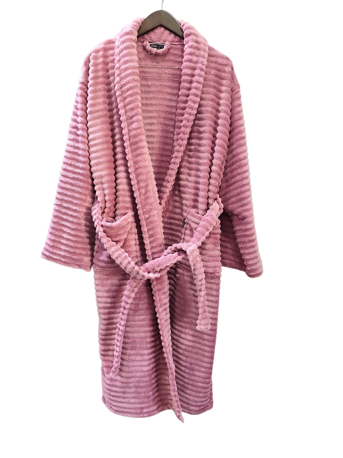 Luxury Plush Unisex Bath Robe Made with Super Soft & Highly Absorbent Microfiber (Mauve)