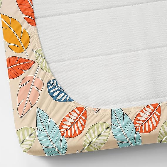 Pack of 2 Fitted King Size Bedsheet Glace Cotton with all Round Elastic 72x78x7