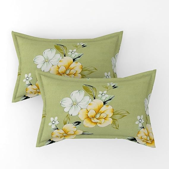 Pack of 2 Fitted King Size Bedsheet Glace Cotton with all Round Elastic 72x78x7