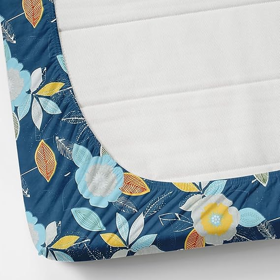 Pack of 2 Fitted King Size Bedsheet Glace Cotton with all Round Elastic 72x78x7