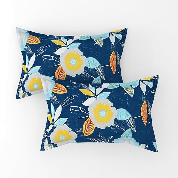 Pack of 2 Fitted King Size Bedsheet Glace Cotton with all Round Elastic 72x78x7