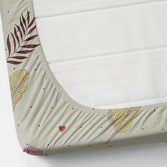 Pack of 2 Fitted King Size Bedsheet Glace Cotton with all Round Elastic 72x78x7