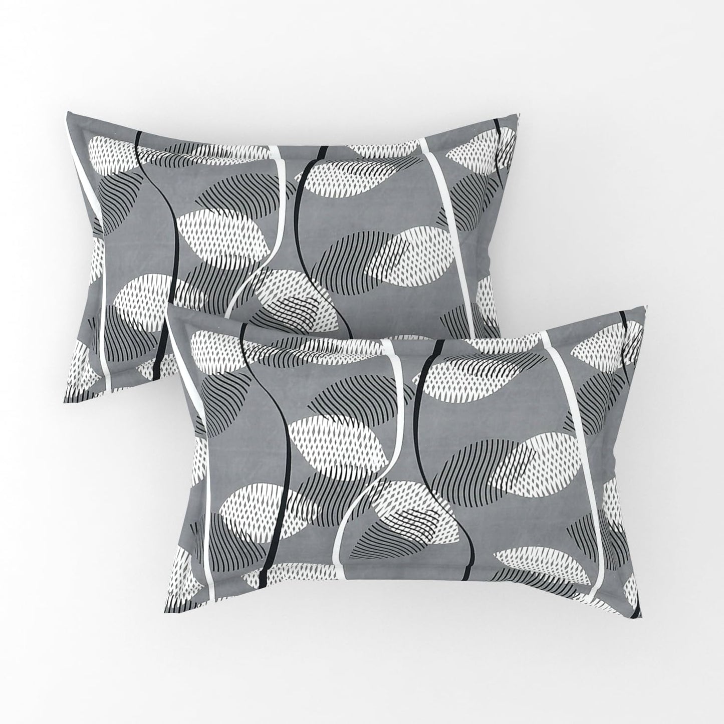 Pack of 2 Fitted King Size Bedsheet Glace Cotton with all Round Elastic 72x78x7