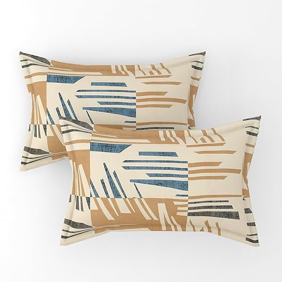 Pack of 2 Fitted King Size Bedsheet Glace Cotton with all Round Elastic 72x78x7