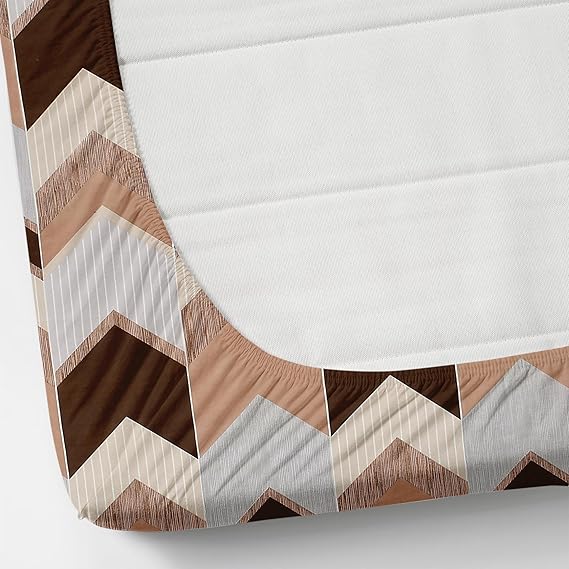 Pack of 2 Fitted King Size Bedsheet Glace Cotton with all Round Elastic 72x78x7